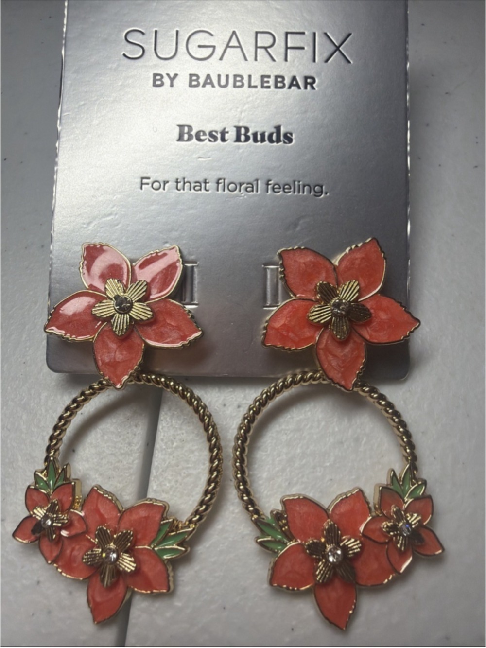 SugarFix by BaubleBar Best Buds For that Floral Feeling Earrings - Flowers - NEW